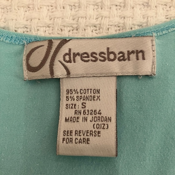 Dress Barn aqua blue T-shirt - Picture 7 of 7